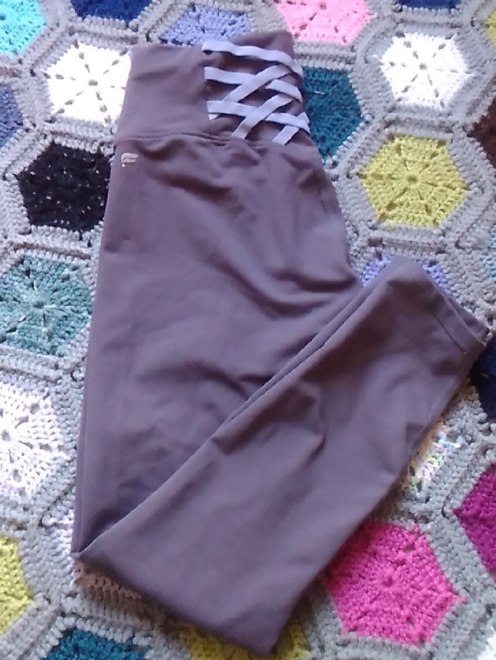 Women’s High-Waist Purple Capris with Lace-Up Waist